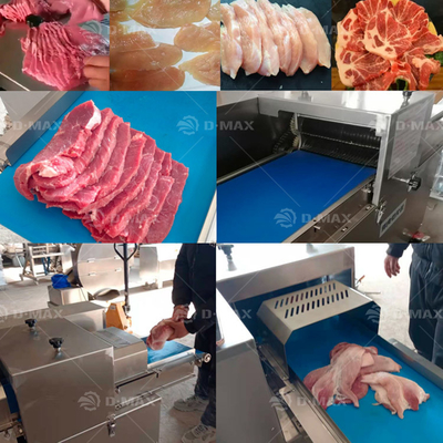 Machine automatique horizontale de découpe de viande pour la transformation de viande de bœuf fraîche, de poulet, de poisson et de porc