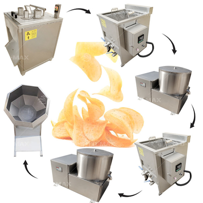 Machine électrique de fabrication de chips de pommes de terre 3HP pour une ligne de traitement semi-automatique à petite échelle