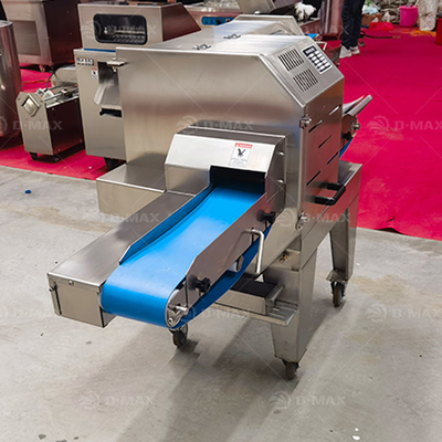 Machine à découper de viande à bande transporteuse adaptée au bœuf cuit, au porc, au poulet, au canard