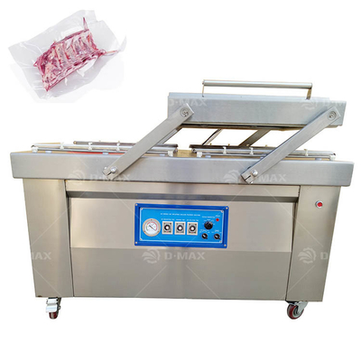 Machine d'emballage sous vide à double chambre pour aliments et légumes avec largeur de joint réglable