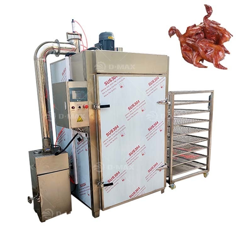 Fumeur de viande électrique à commande PLC pour la fumée industrielle de poissons 30-1000 kg/ lot Capacité