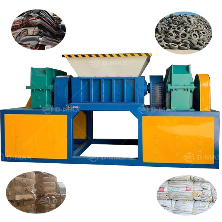 Déchiqueteuse à double arbre pour le recyclage des déchets métalliques et des pneus, recyclage des déchets de bois